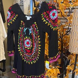Colorful Embroidered Women's Top